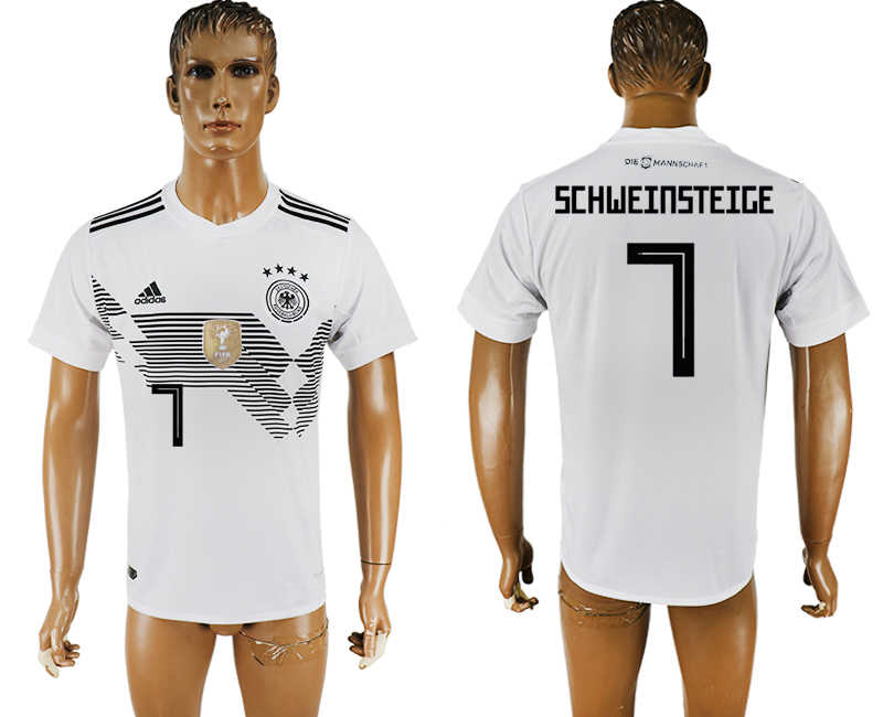 2018 world cup Maillot de foot GERMANY #7 SCHWEINSTEIGE WHITE.jp